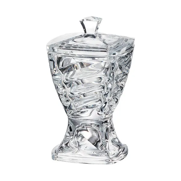 Доза с крышкой на ножке 24,5 см «Факет», Crystalite Bohemia
