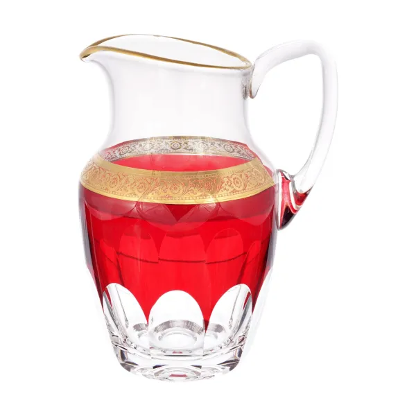 Кувшин 1,4 л «Кветна Гарден Красный» оливки, Bohemia Design
