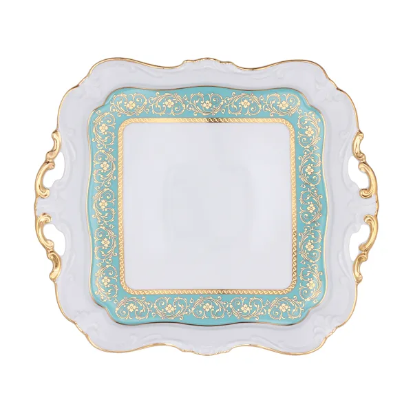 Блюдо квадратное на ножке 30 см «Декор 2768», Bavarian Porcelain — фото 2