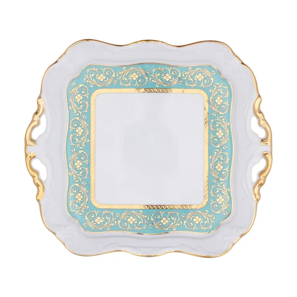 Блюдо квадратное на ножке 21 см «Декор 2768», Bavarian Porcelain — фото 2