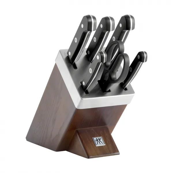 Набор ножей 7 предметов с блоком с заточкой ZWILLING Gourmet