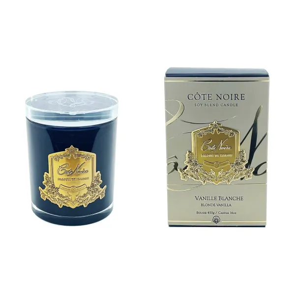 Свеча ароматическая 450 г «Blonde Vanilla» в черном сосуде, 15 см, 100ч, Cote Noire
