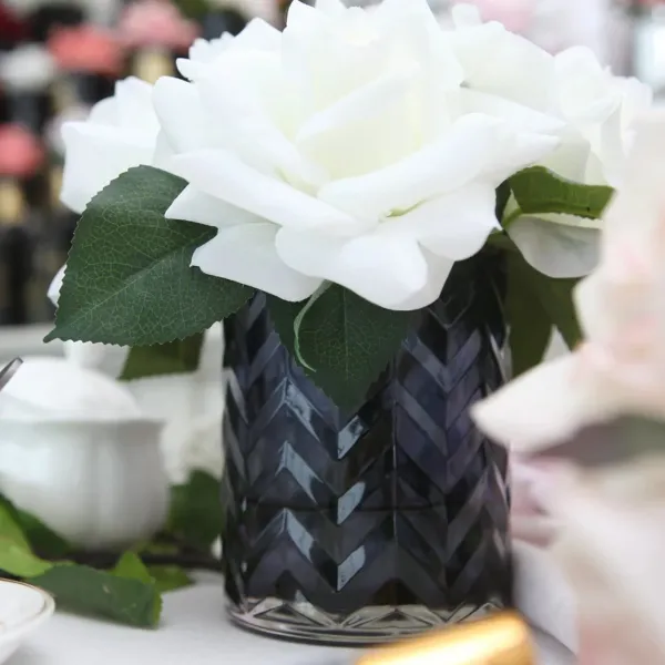 Ароматизированный букет роз 20 см «Herringbone Flowers» белый/синий, Cote Noire — фото 3