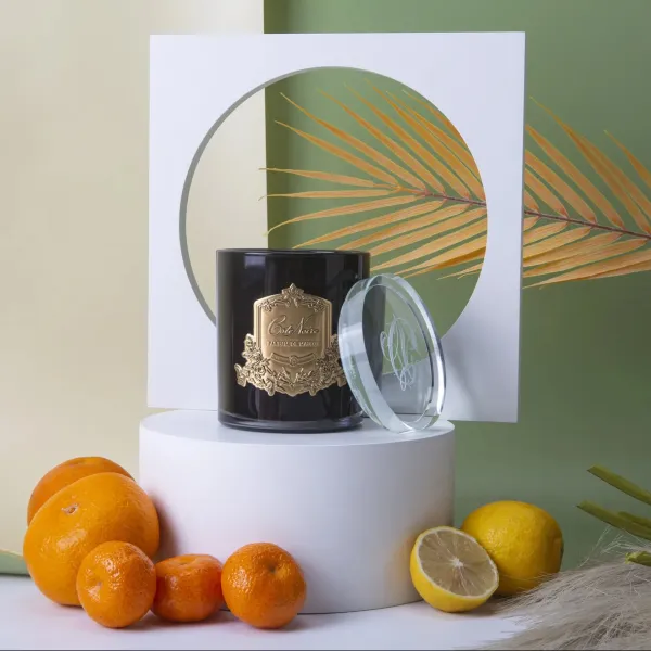 Свеча ароматическая 450 г «Persian Lime &Tangerine» в черном сосуде, 15 см, 100ч, Cote Noire — фото 3