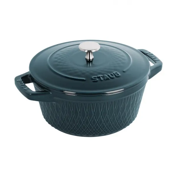 Кокот круглый, 24 см, 4,25 л, морская волна, Staub