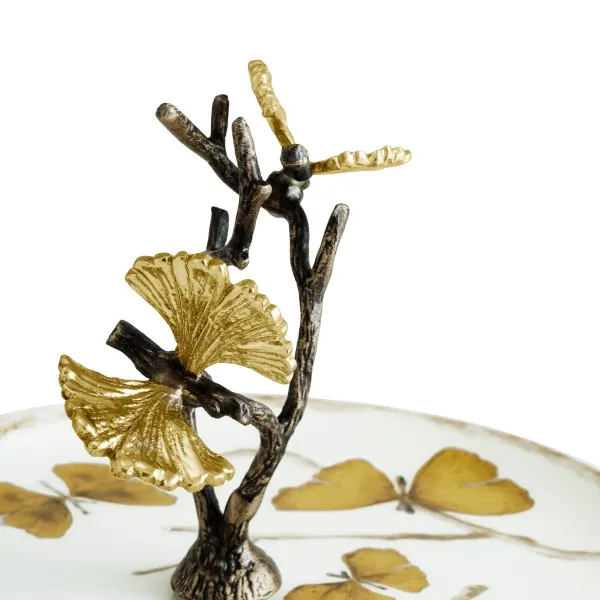 Этажерка Michael Aram «Butterfly Ginkgo», двухъярусная, 28 см, фарфор — фото 4