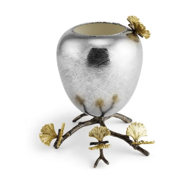 Ваза для цветов на ножке Michael Aram «Butterfly Ginkgo», 19 см