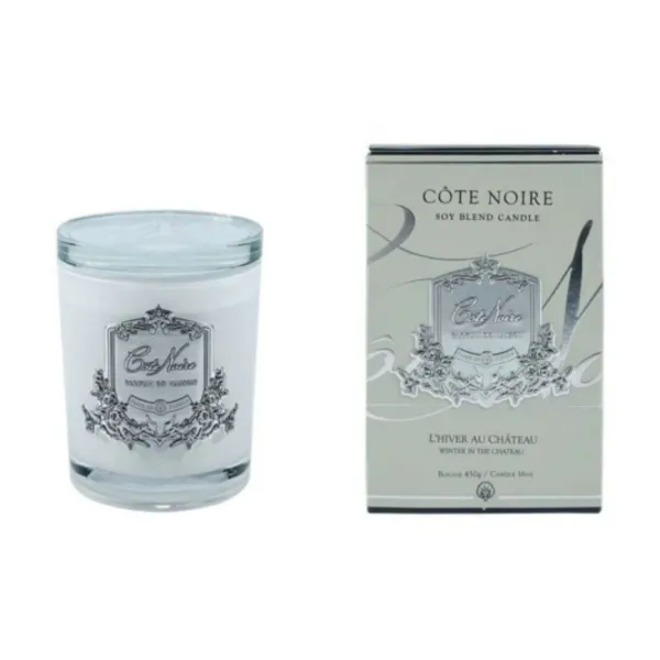 Свеча ароматическая 450 г «Winter in the Chateau» в белом сосуде, 15 см, 100ч, Cote Noire